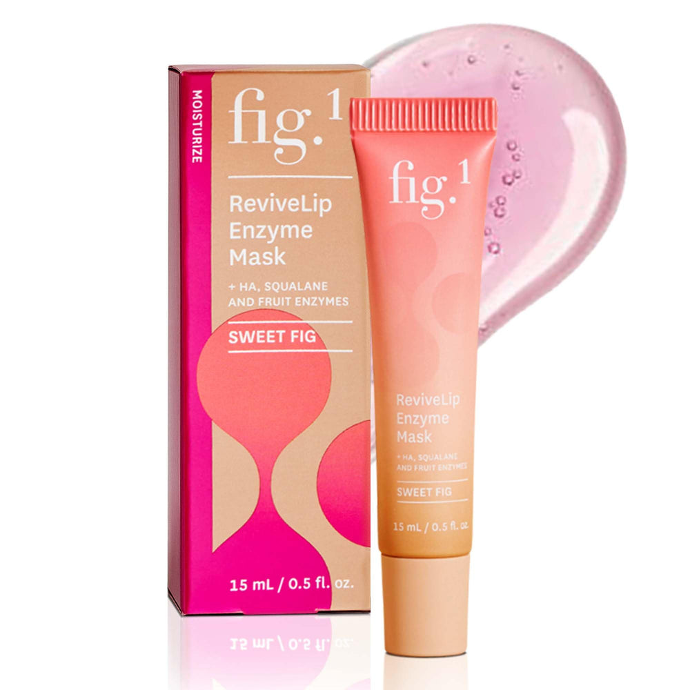 Fig.1 ReviveLip Enzyme Mask bottle closeup for deep hydration and nighttime repair