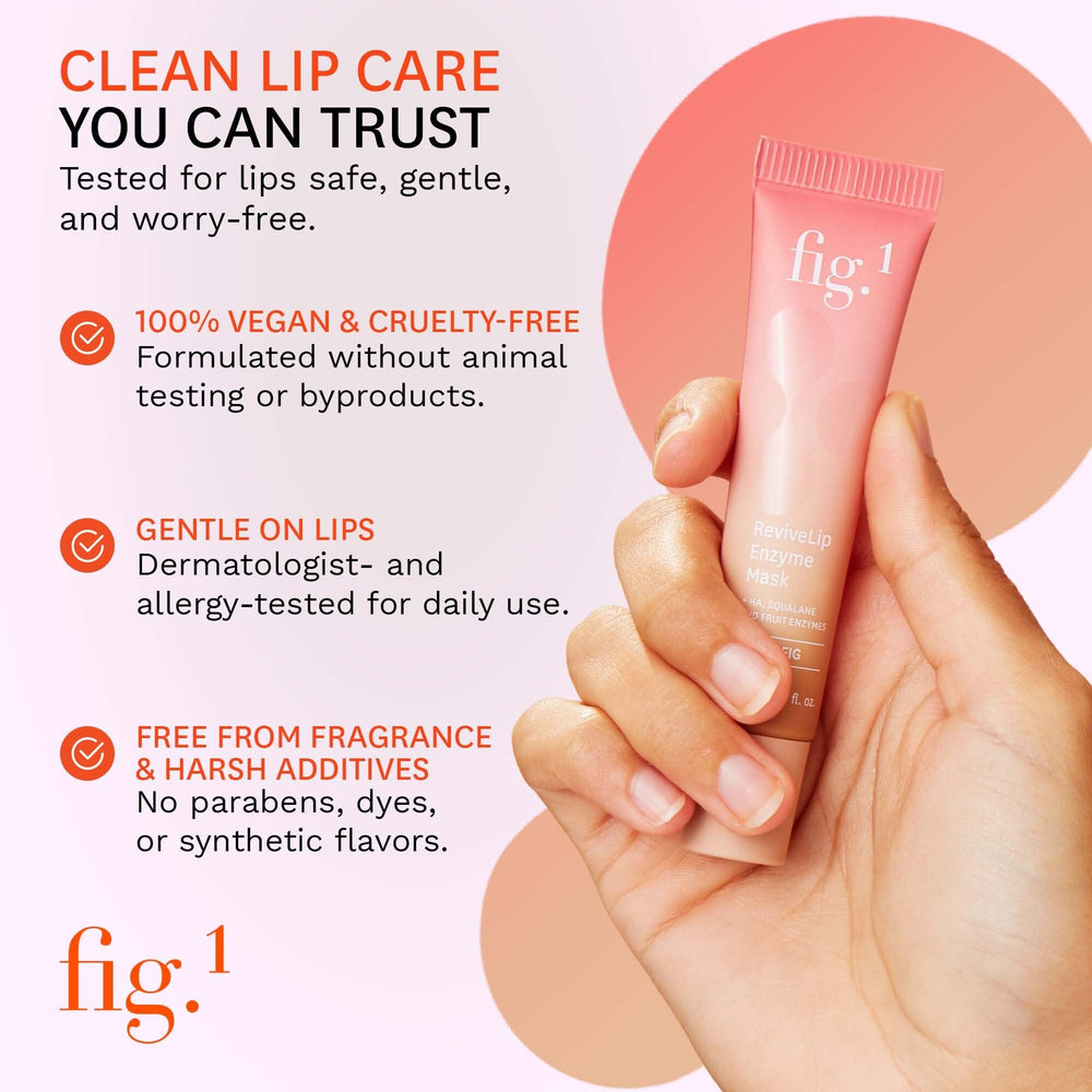 Fig.1 ReviveLip Enzyme Mask overnight application with non-sticky feel