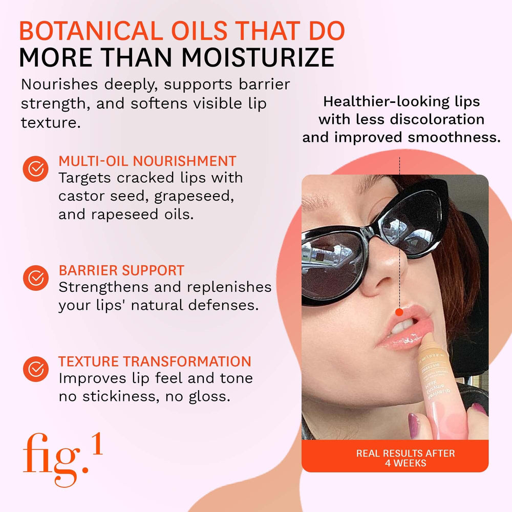Fig.1 ReviveLip Enzyme Mask vegan squalane and seed oils nourish sensitive lips