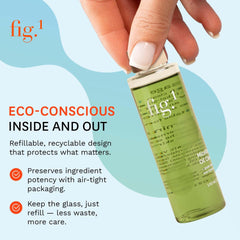 Fig.1 squalane close-up depicts hydrating, soft skin after cleansing.