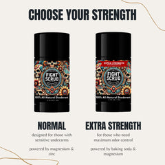Fight Scrub product in box or display conveys unscented option for sensitive noses.