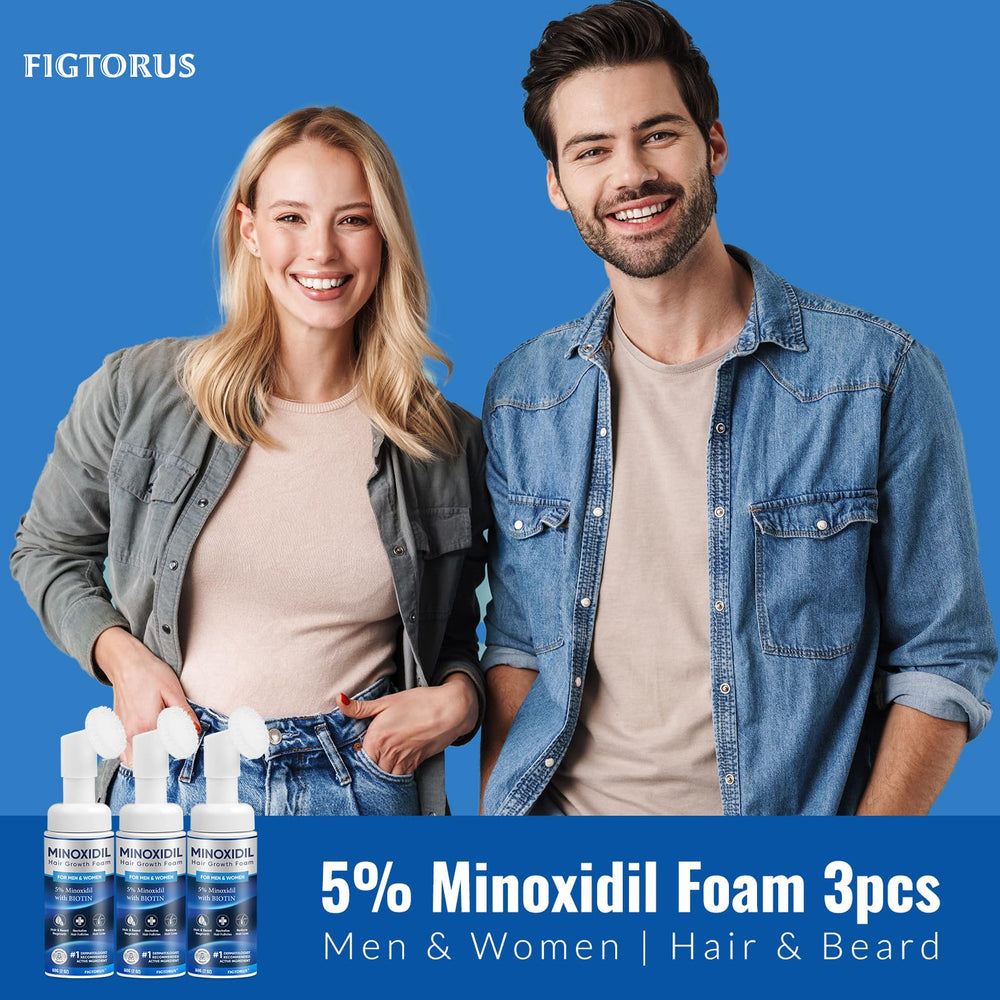 FIGTORUS Minoxidil Foam tube and cap show convenient storage and ready-to-use format.