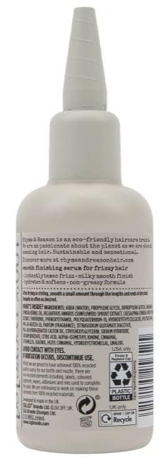 Fiico Rhyme and Reason leave-in serum being applied for shine and manageability