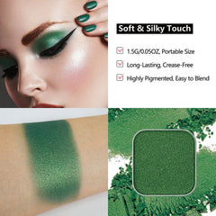 Fillwie Christmas 3-Color Eyeshadow Trio Evergreen Green matte swatch for lush depth