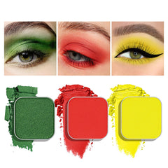 Fillwie Christmas 3-Color Eyeshadow Trio Holly Red shimmer swatch for festive glow
