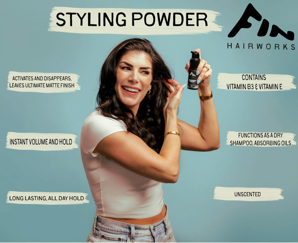 Fin Hairworks cheerleading-style adds grip for performance-ready hair.