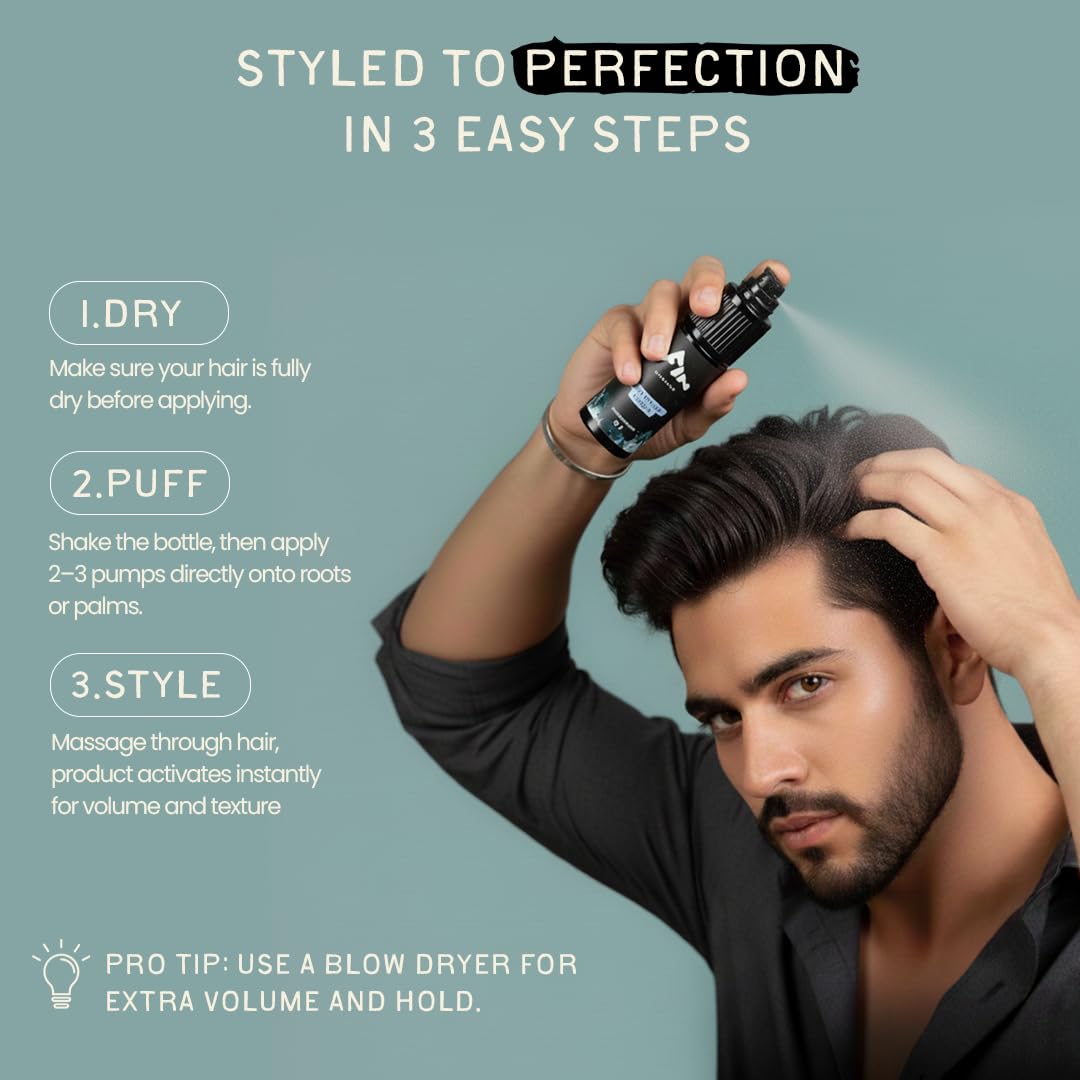 Fin Hairworks volume-boost provides lift and thickness for fuller styling.