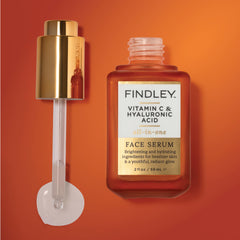 Findley All-in-One Serum texture swatch demonstrates smooth application.