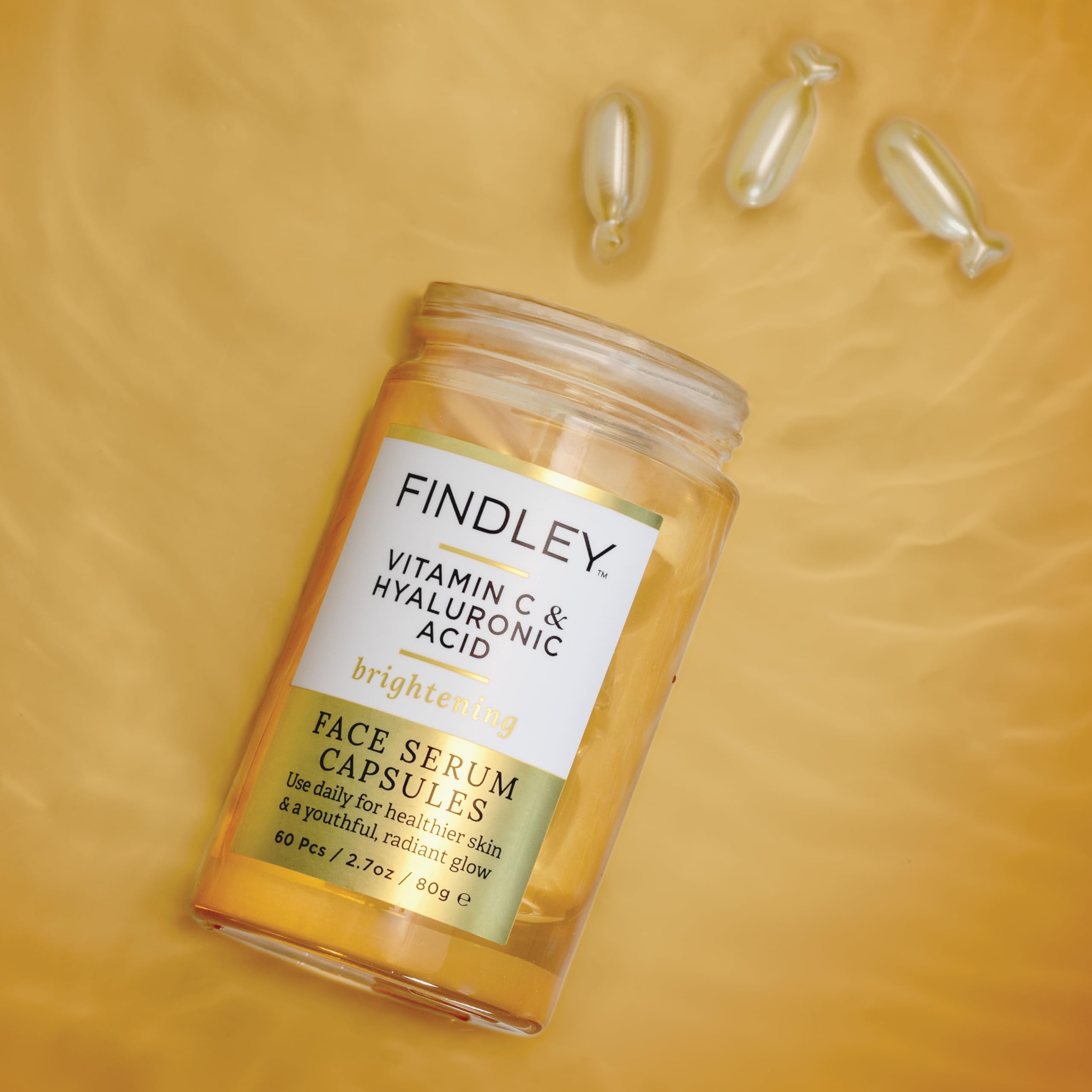 Findley Brightening Serum bottle shows precise dispensing