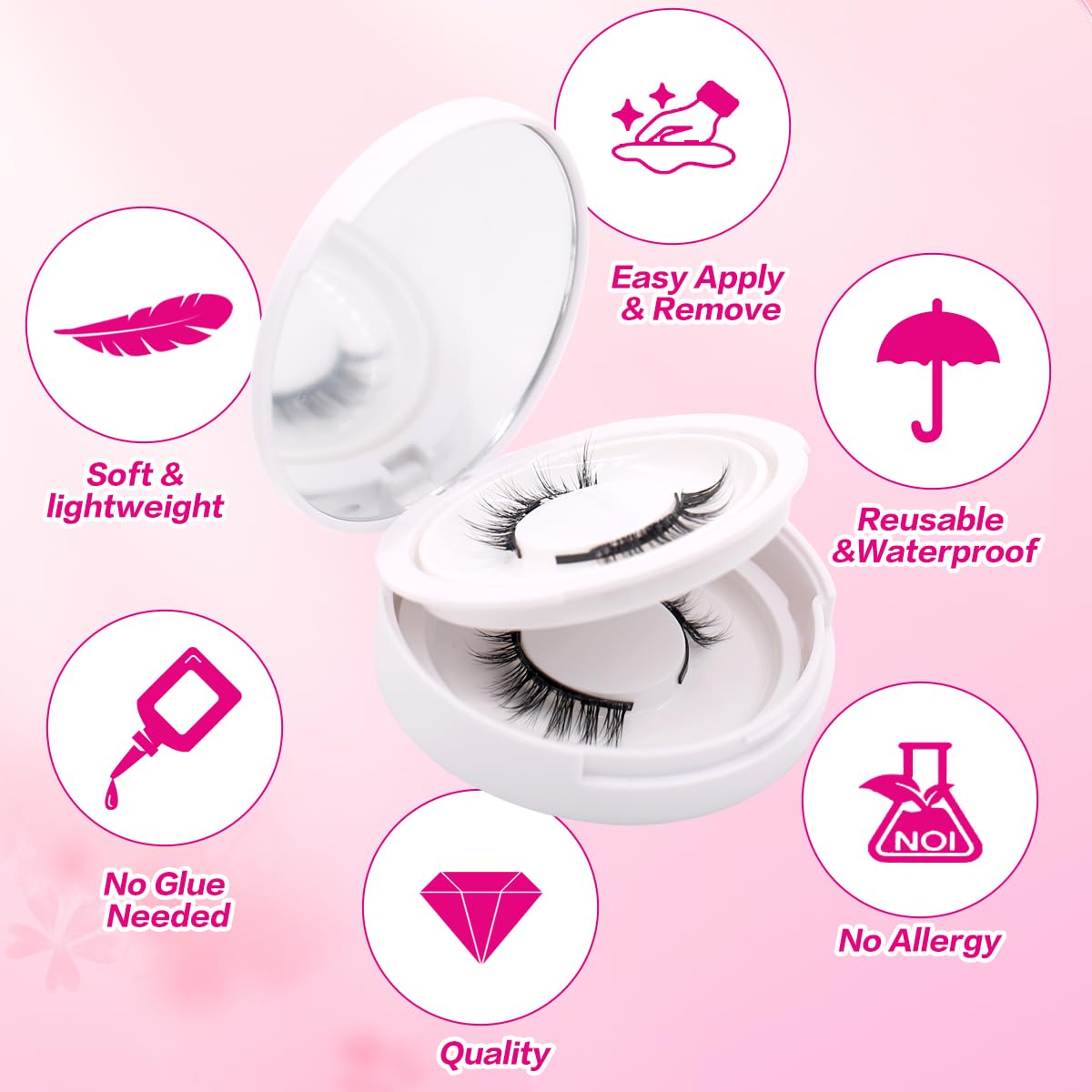 FindLove 2-pairs pack guides beginners through simple application steps.
