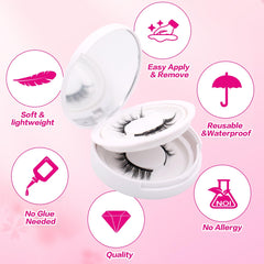 FindLove 2-pairs pack guides beginners through simple application steps.