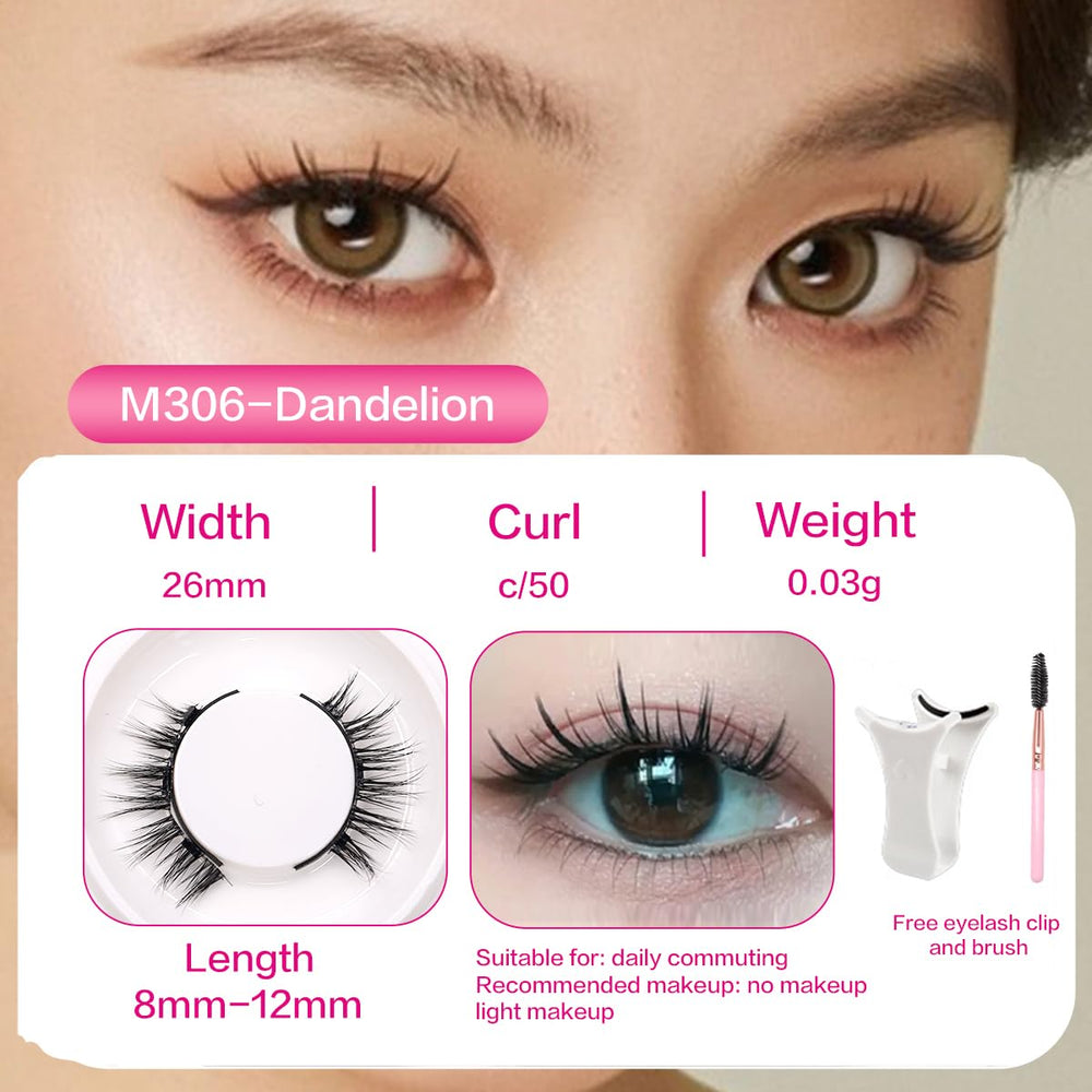 FindLove lashes showing top and bottom magnets aligned for secure all-day hold.
