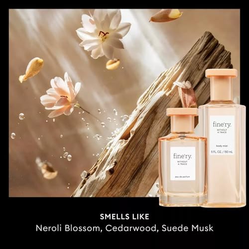 Gift-ready Fine'ry Floral Skin Musk box beside the bottle on a dresser.
