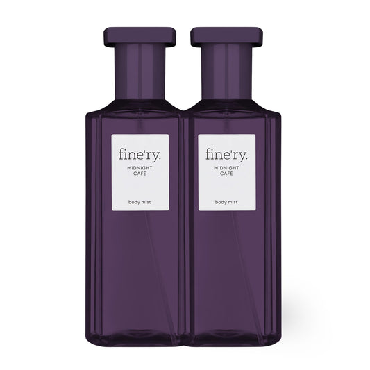 Fine'ry Midnight Café bottle-front view, long-lasting fragrance for evening wear.