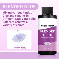 Finger Secret blending glue ideal for salon use with quick lamp curing.