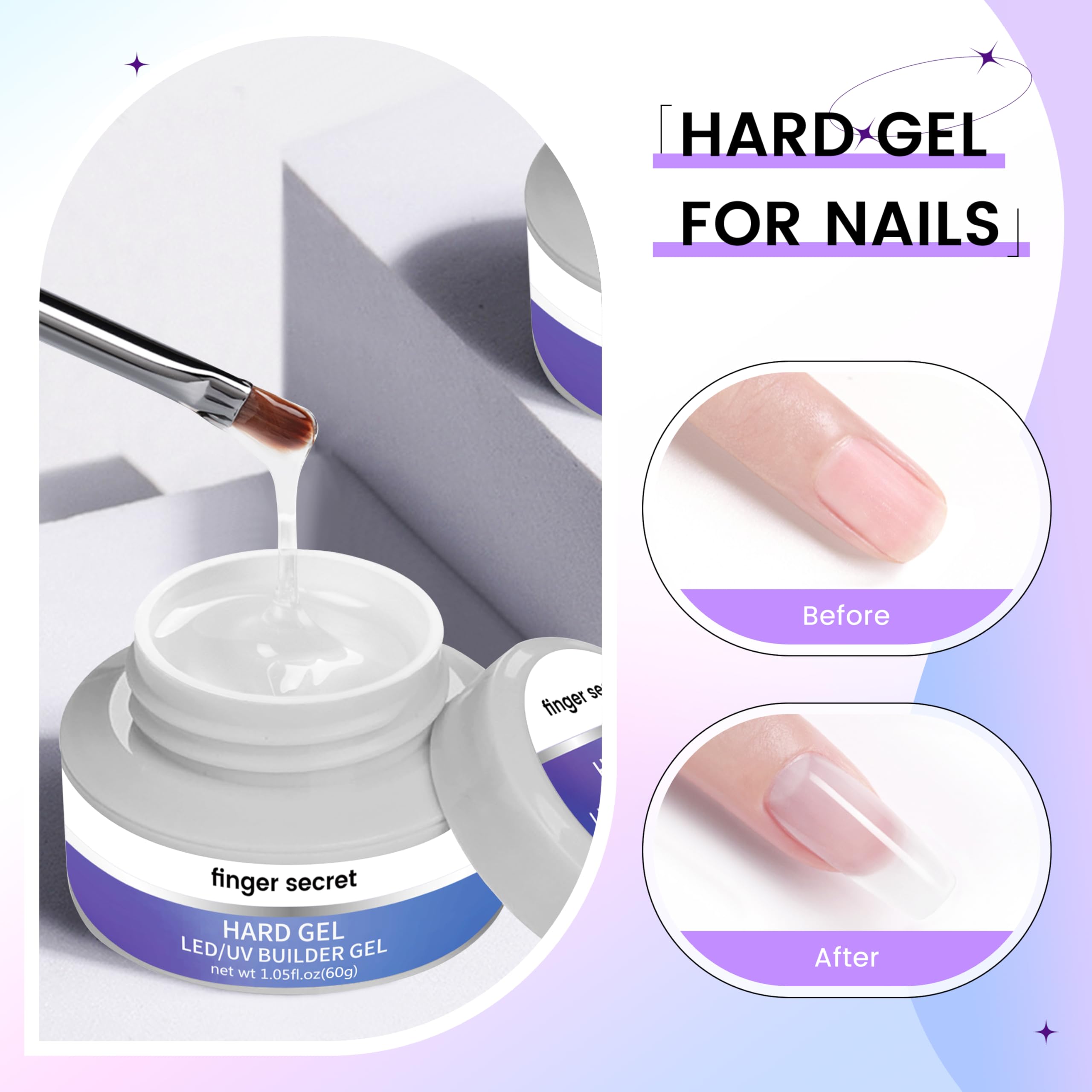 Finger Secret glitter powder sparkle for gradient and shine effect