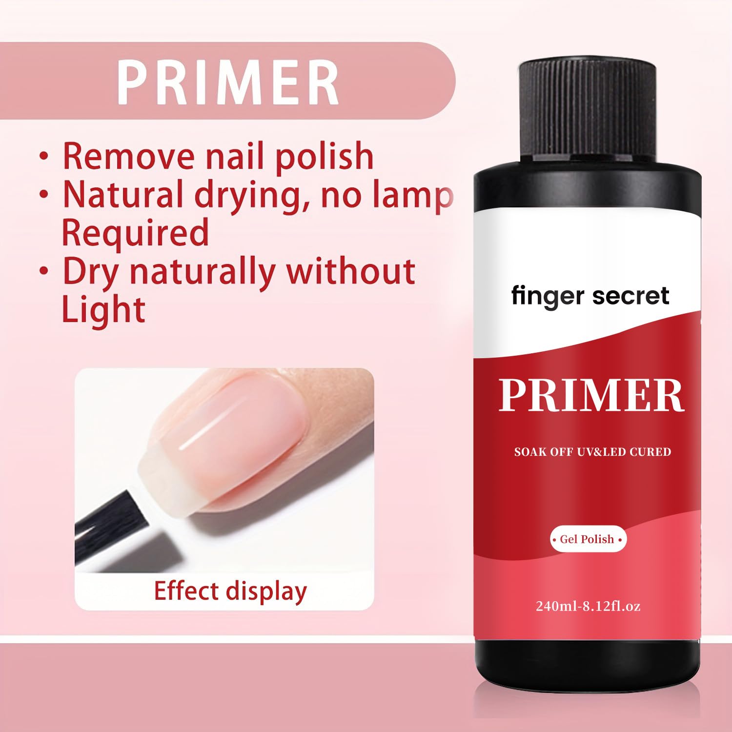 Finger Secret nail primer for salon and home use offers versatile prep before nail art.