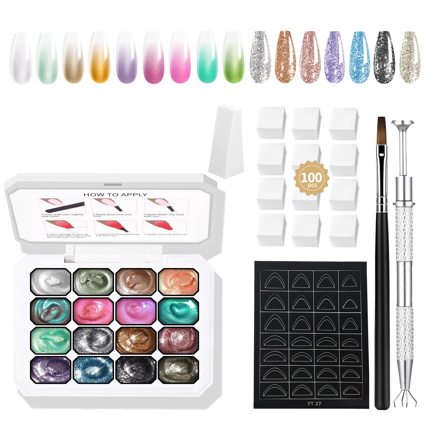 Finger Secret ombre gel palette for crisp gradient nails and long-lasting color