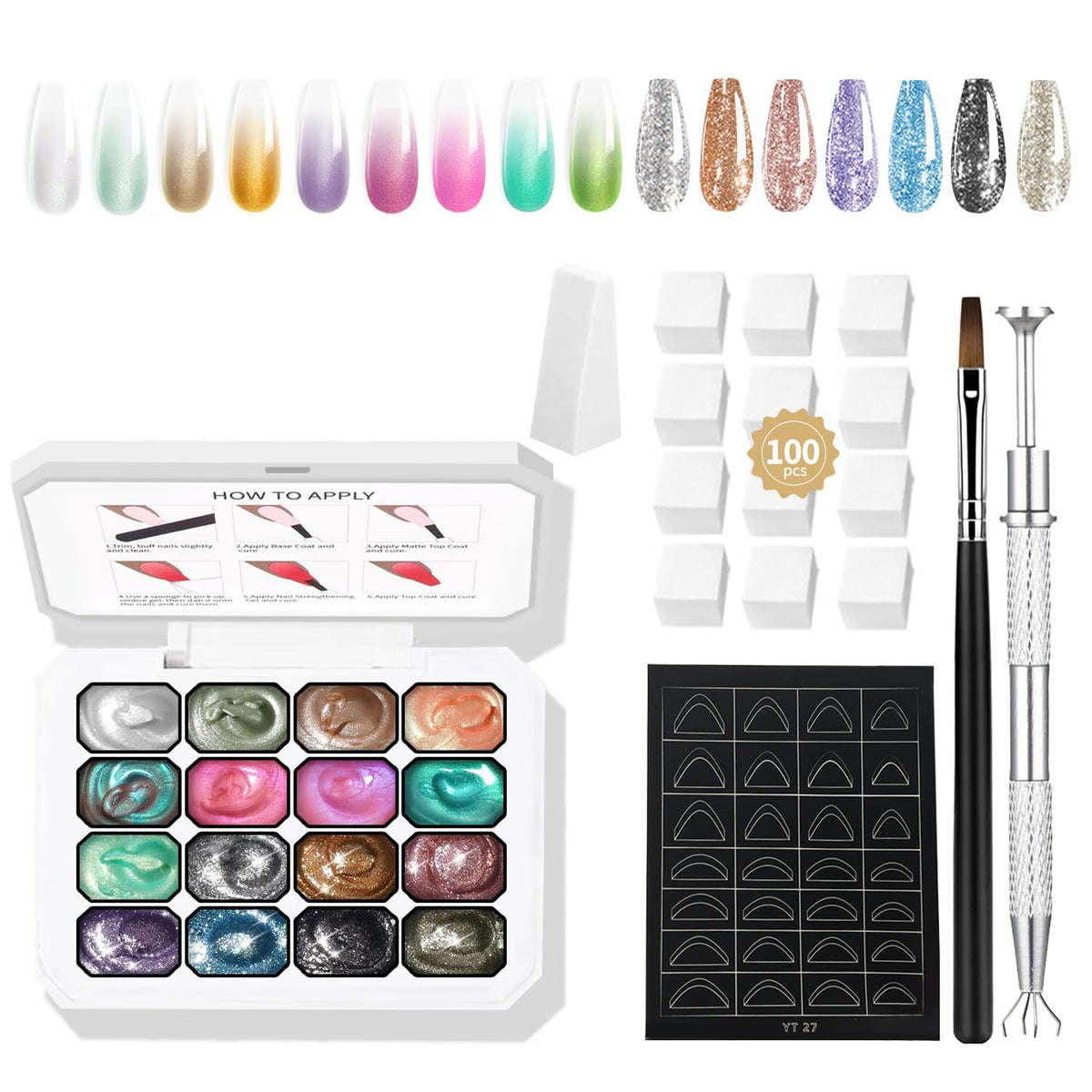 Finger Secret ombre gel palette for crisp gradient nails and long-lasting color