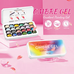 Finger Secret ombre gel polish set with sponges for smoother application