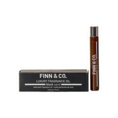 FINN & CO Black Sand fragrance oil bottle for everyday elegance.