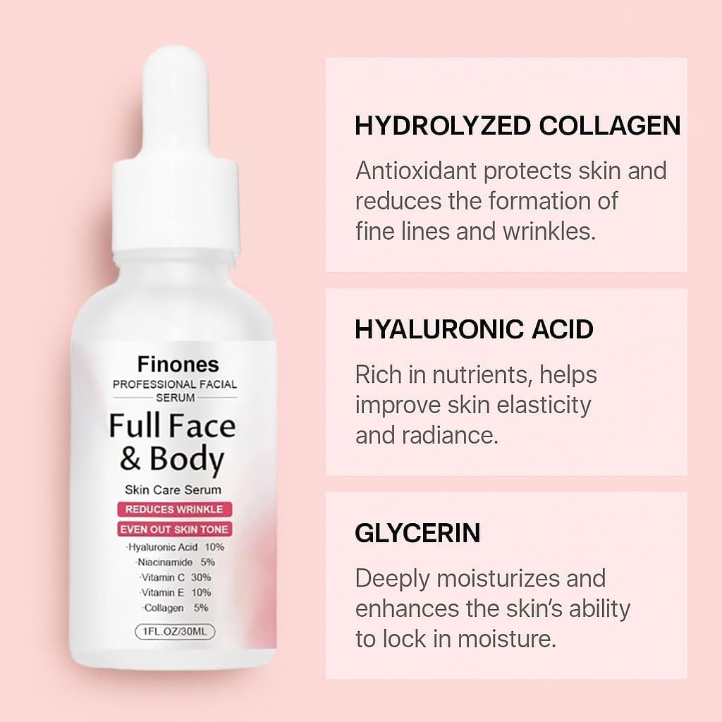 Finones serum texture close-up showing lightweight hydration and quick absorption.