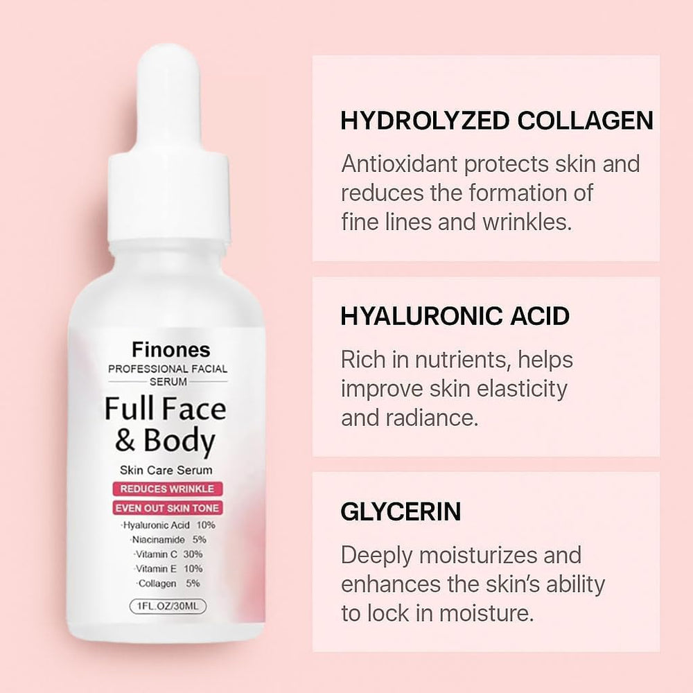 Finones serum texture close-up showing lightweight hydration and quick absorption.