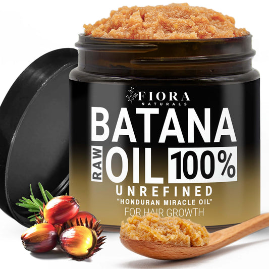 Fiora Naturals Batana Oil Paste bottle for scalp nourishment and hair care.