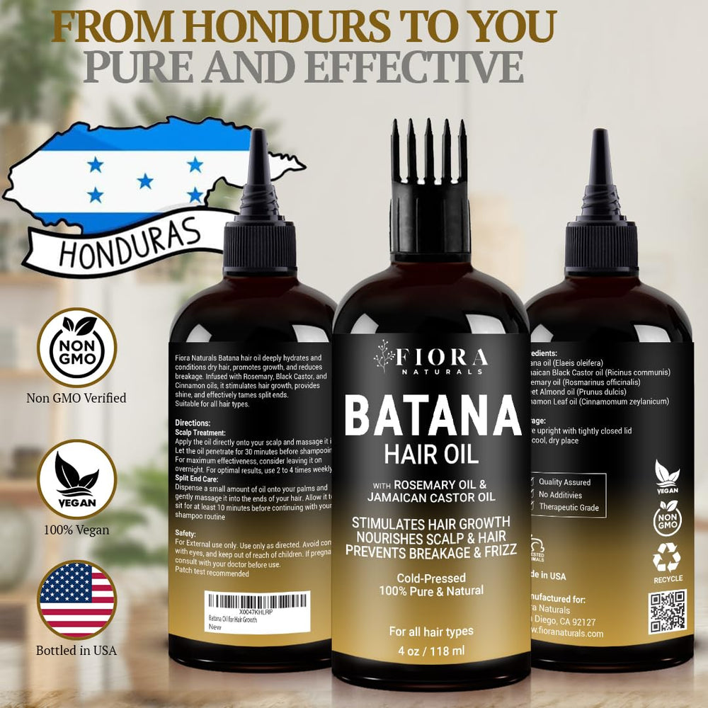 Fiora Naturals Batana Rosemary Oil hair-growth-application shows simple scalp massage benefits