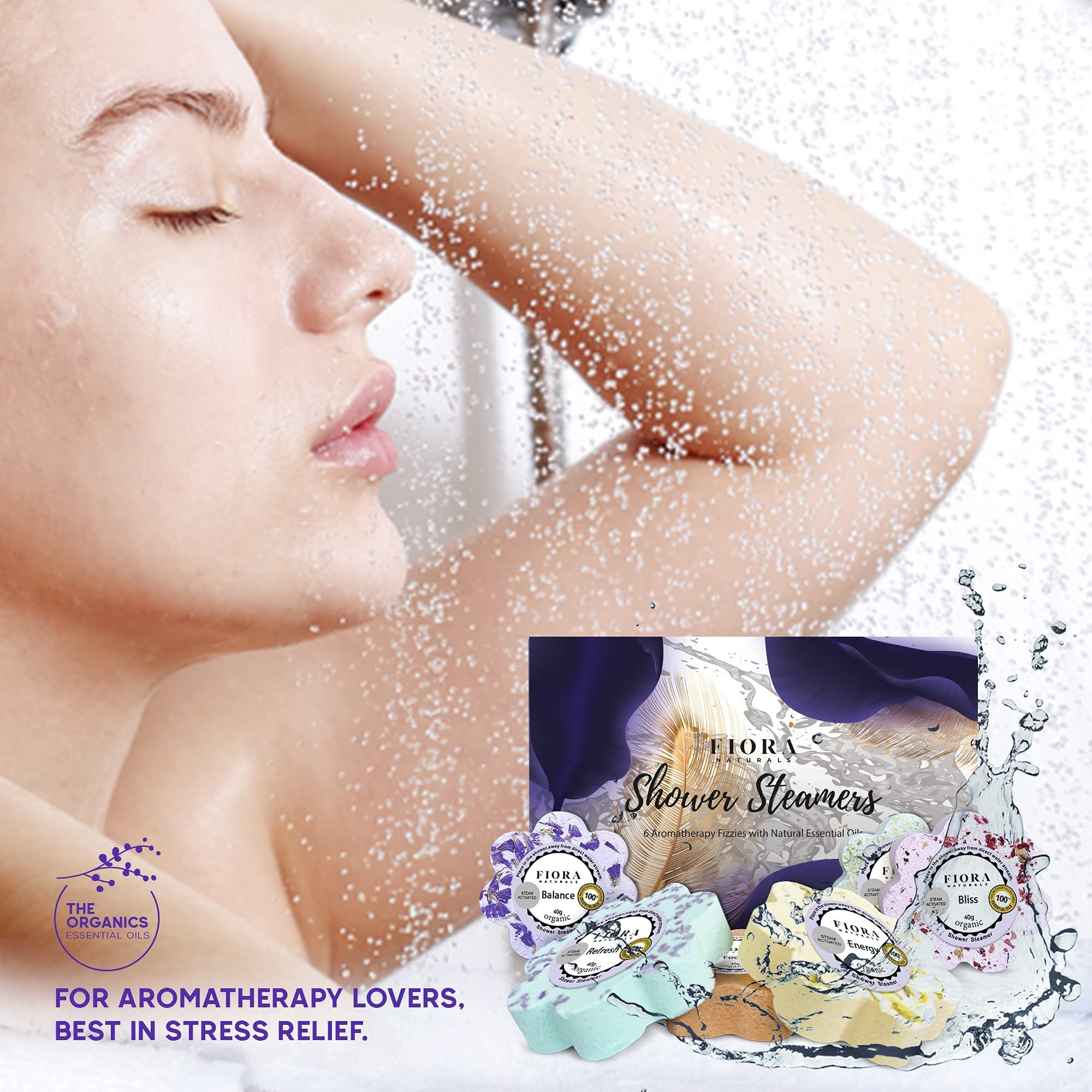 Fiora Naturals diffused-mist image showing aroma spreading through bathroom.