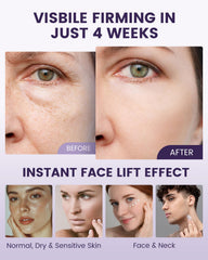 Fioraen Neck Firming Cream pump shows easy daily application for smoothing fine lines.