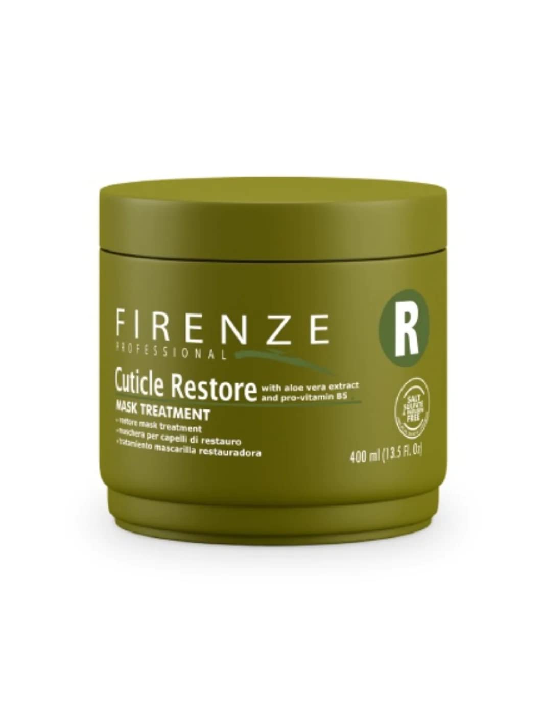 Firenze Cuticle Restore mask being applied for at-home hair repair