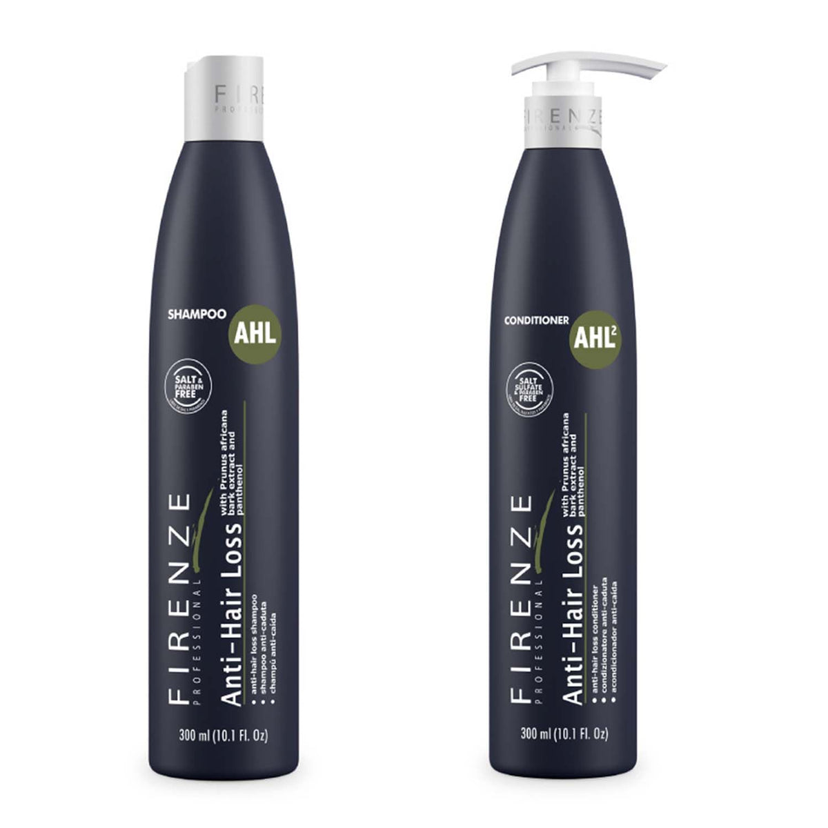 Firenze Professional Anti-Hair Loss Shampoo bottle for clean scalp and stronger follicles.
