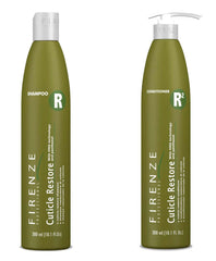 Firenze Professional Cuticle Restore Shampoo lather showing gradual nourishment for damaged hair.