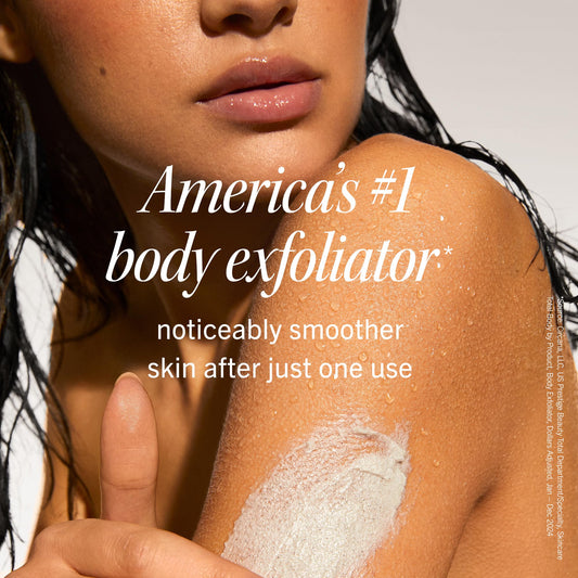 First Aid Beauty KP Bump Eraser peach scent scrub close-up for smoother skin
