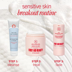 First Aid Beauty Lactic Acid Lotion on palm demonstrating sheer, breathable hydration.