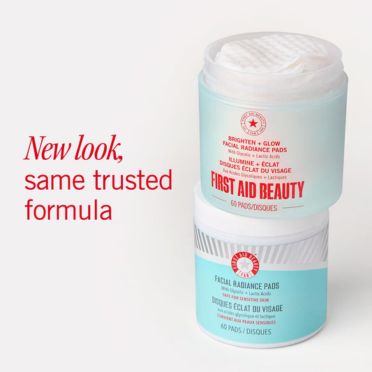 First Aid Beauty radiance pads texture closeup illustrating gentle exfoliation.