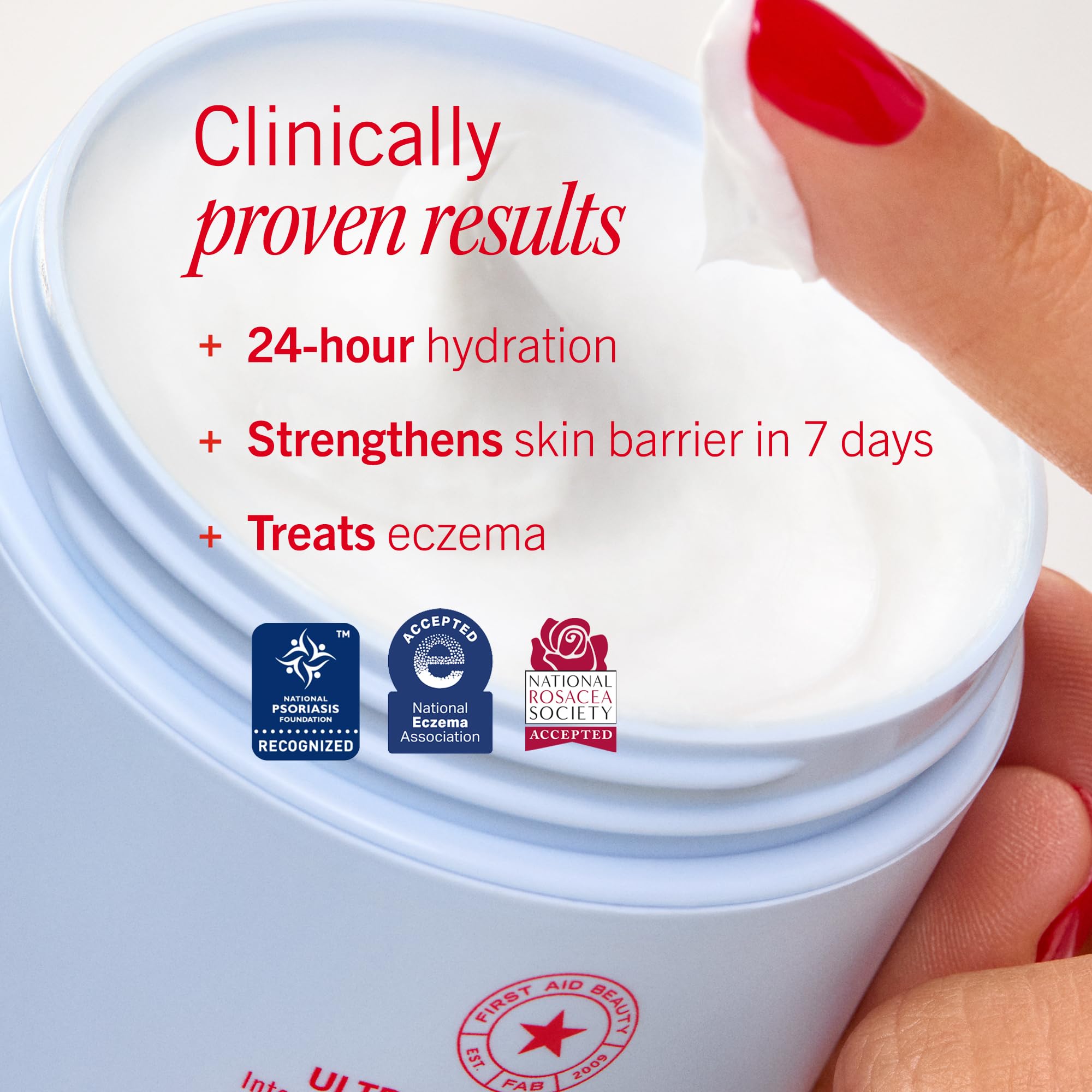 First Aid Beauty Ultra Repair Cream provides 24 hour hydration for daily use