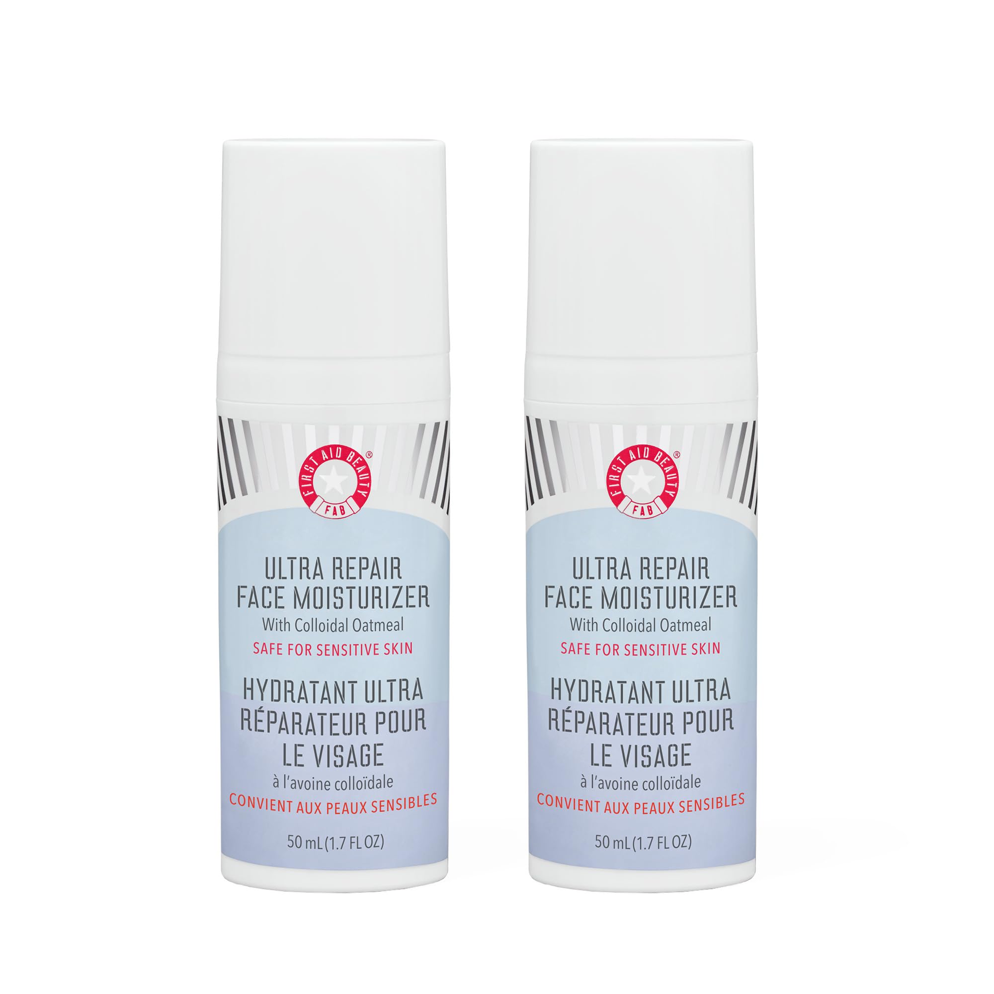 First Aid Beauty Ultra Repair bottle with pump for lightweight hydration