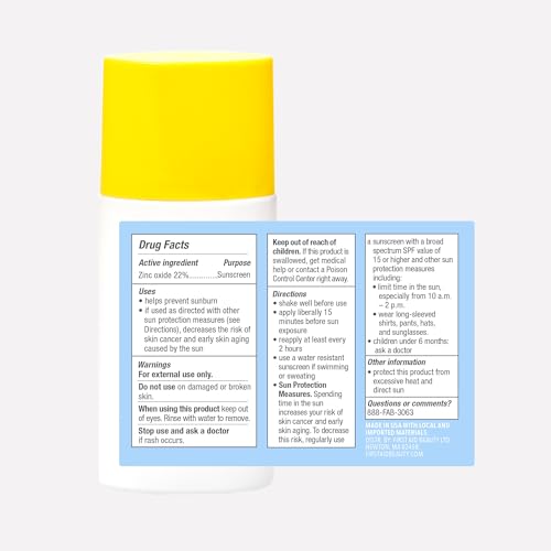 Minimalist packaging of First Aid Beauty sunscreen suggesting clean ingredients and easy use.
