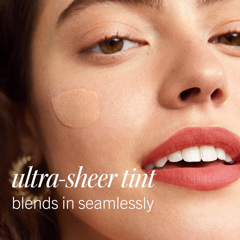 Packaging shown beside sun imagery emphasizing travel-friendly, dermatologist-tested protection.