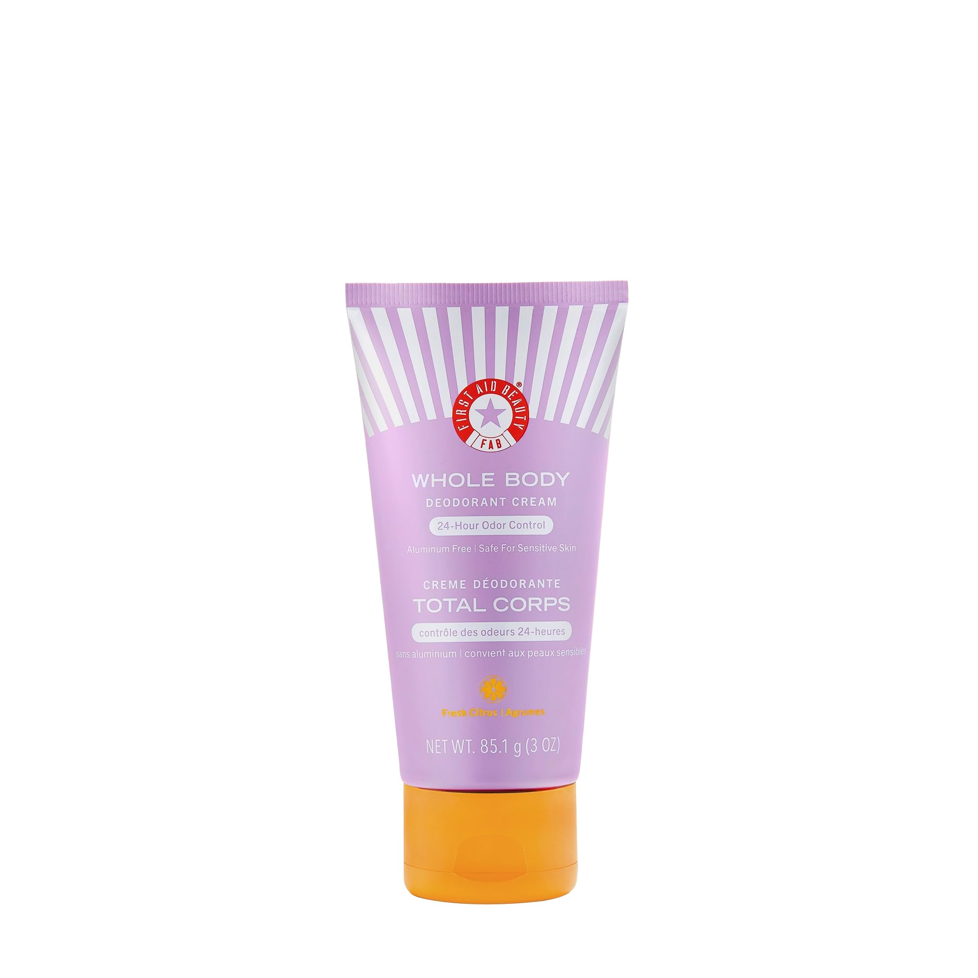 First Aid Beauty Whole Body Deodorant Cream keeps pits fresh with all-day odor control.