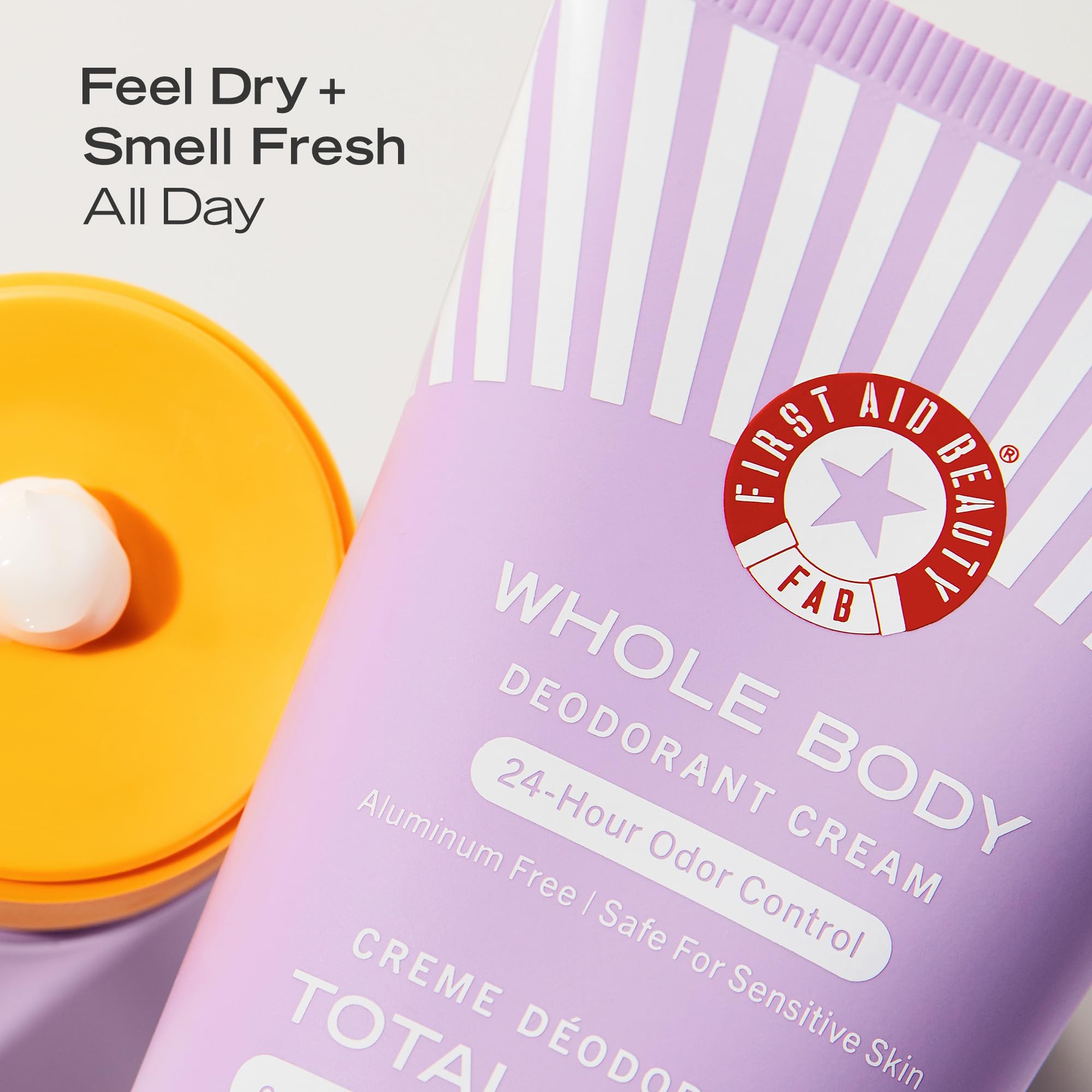 First Aid Beauty Whole Body Deodorant Cream supports odor control around private areas.