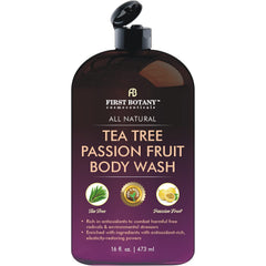 First Botany All Natural Body Wash bottle front view with passion fruit scent for daily refreshment.