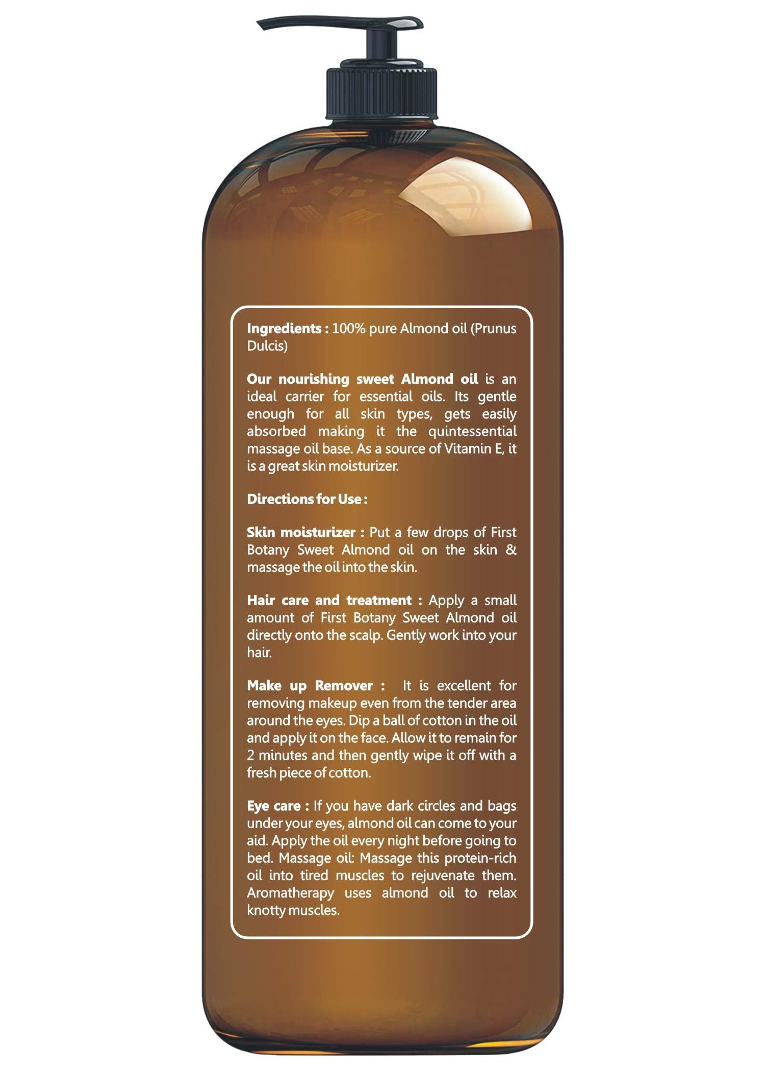 First Botany Almond Oil as a lightweight makeup remover.