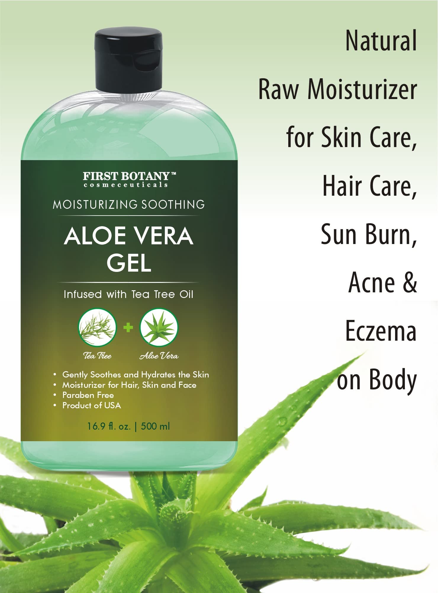 First Botany Aloe Vera Gel for hair and scalp moisture and shine