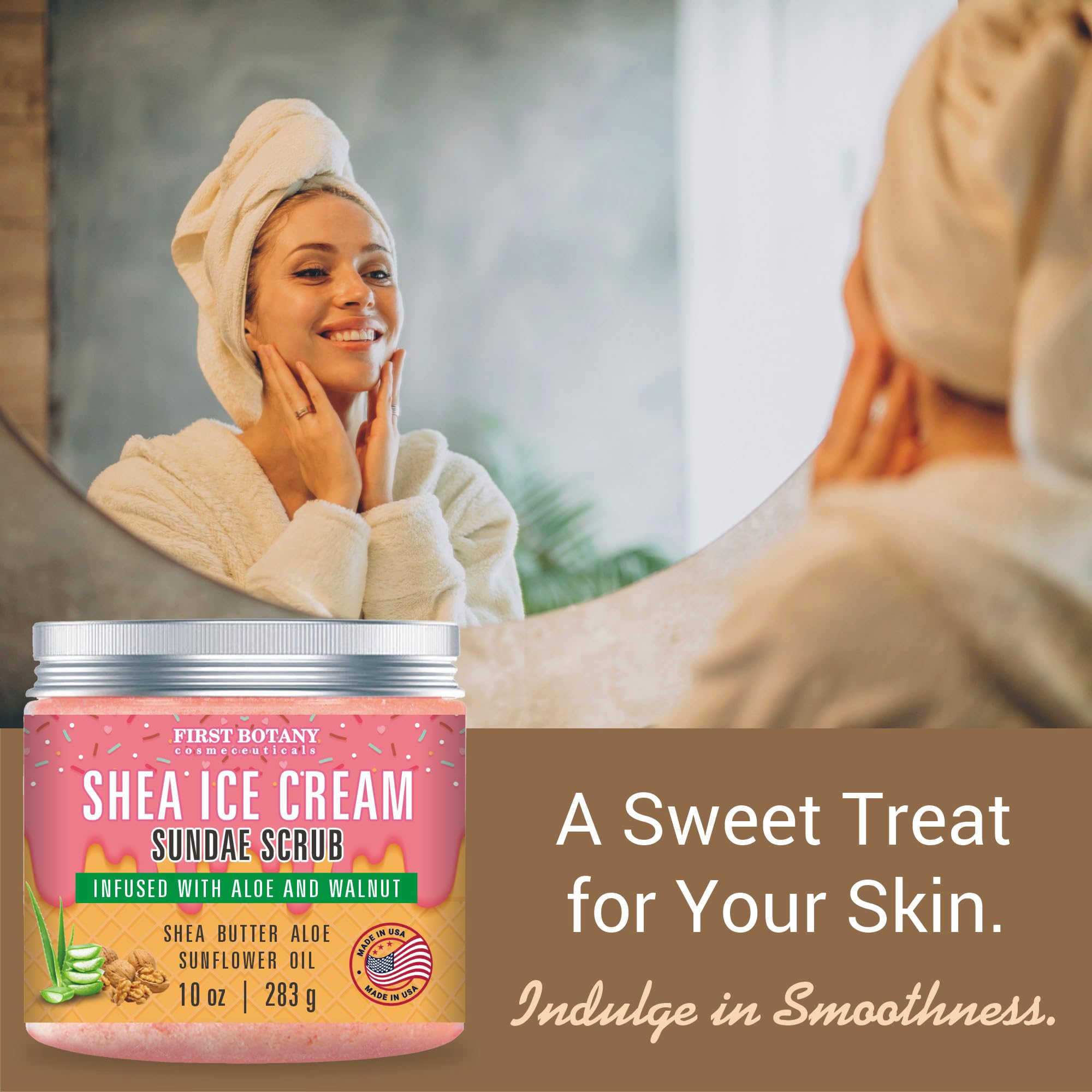 First Botany Body Scrub is cruelty-free and sulfate-free for gentle skincare.