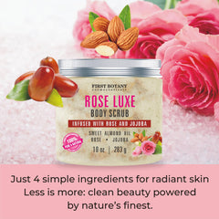 First Botany Body Scrub jojoba oil balances hydration and comfort