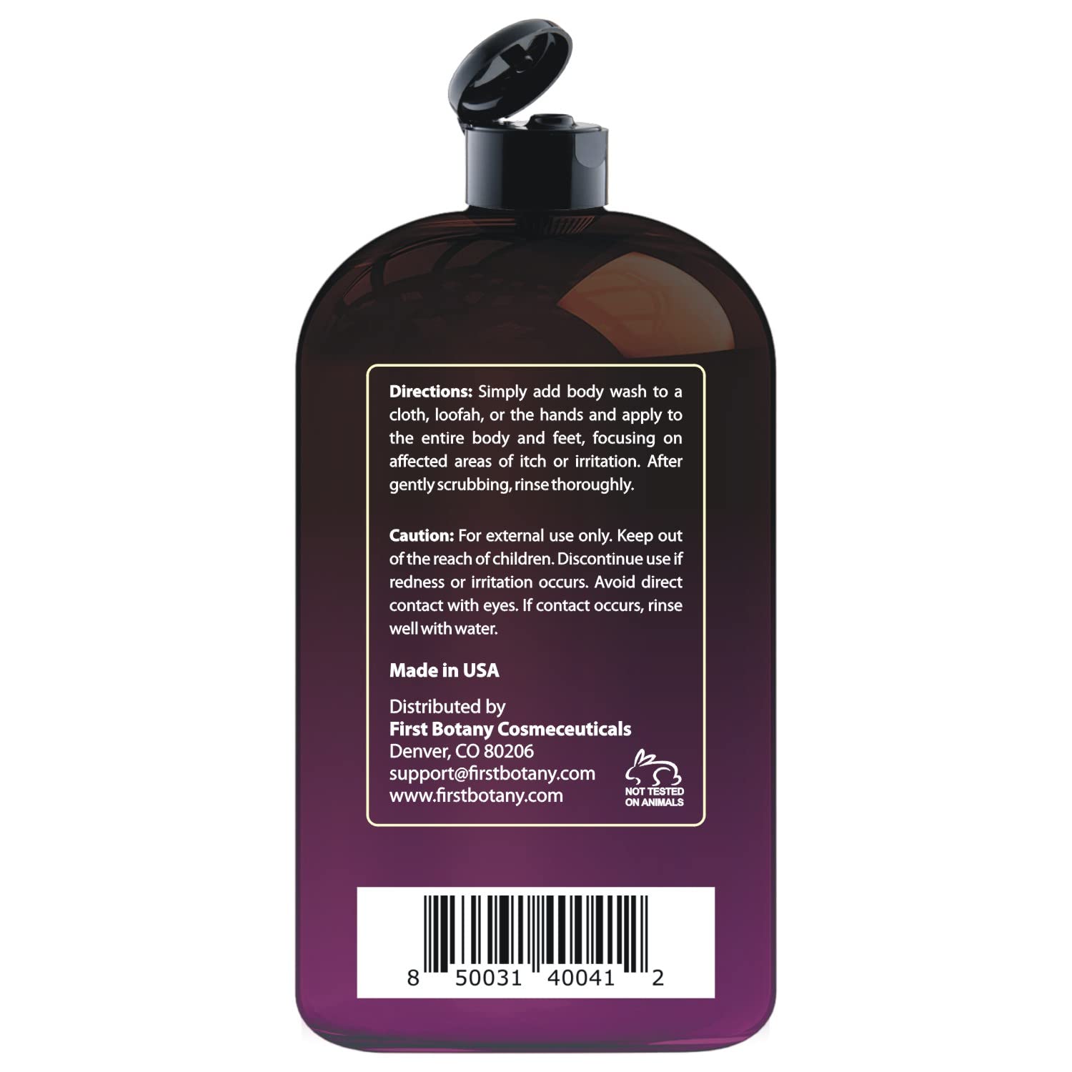 First Botany brand logo on packaging, signaling quality skincare for women and men.