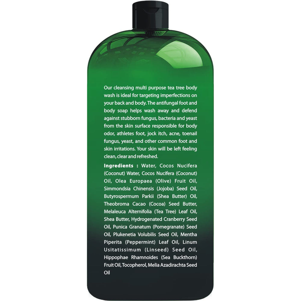 First Botany Tea Tree Body Wash lather highlighting deep cleanse and exfoliation